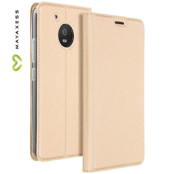 Avizar  Étui folio Mayaxess Or Moto G5 