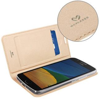 Avizar  Étui folio Mayaxess Or Moto G5 