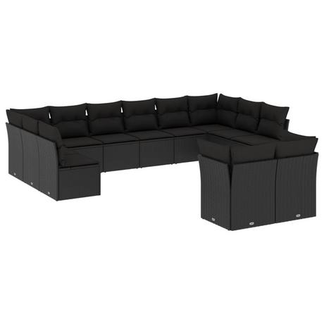 VidaXL set divano da giardino Polirattan  