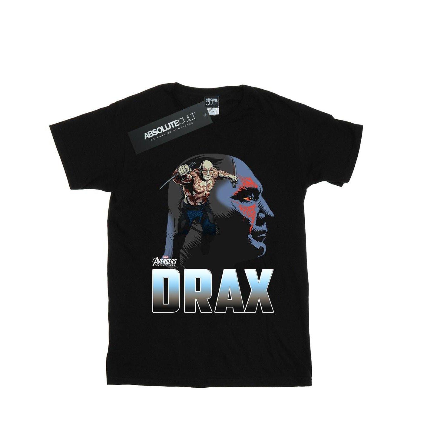 Image of Avengers Infinity War Drax Character Tshirt Damen Schwarz XL