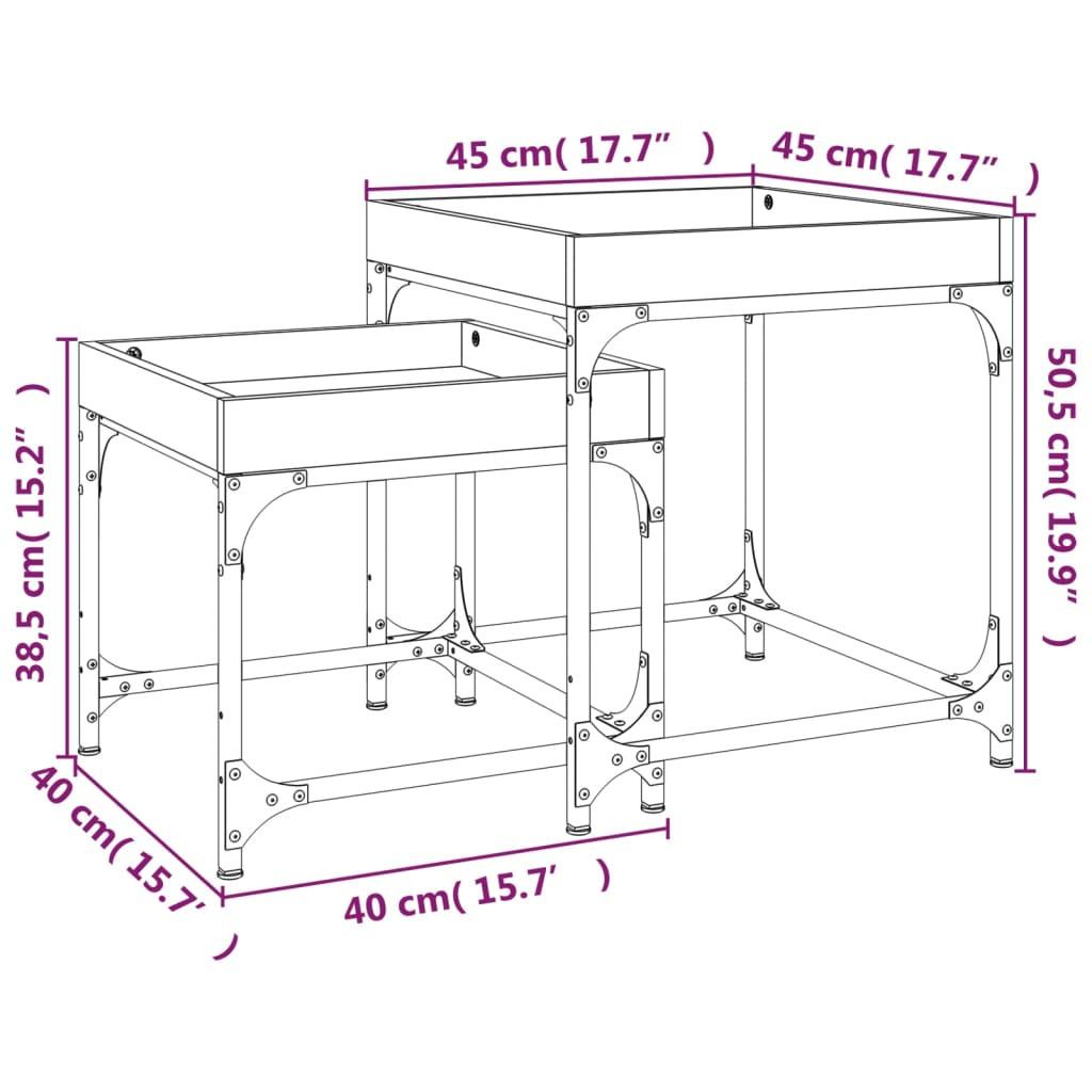 VidaXL Table d'appoint bois d'ingénierie  