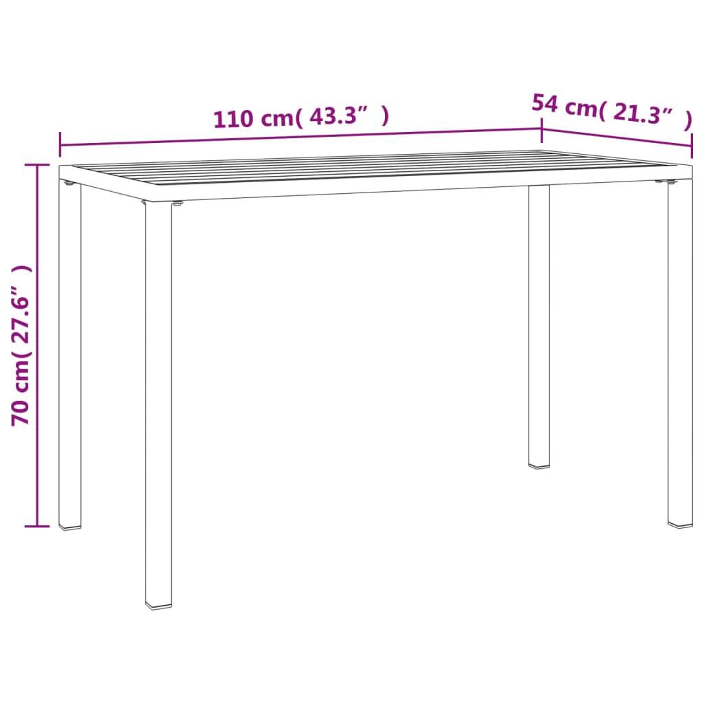 VidaXL Table à manger de jardin acier  