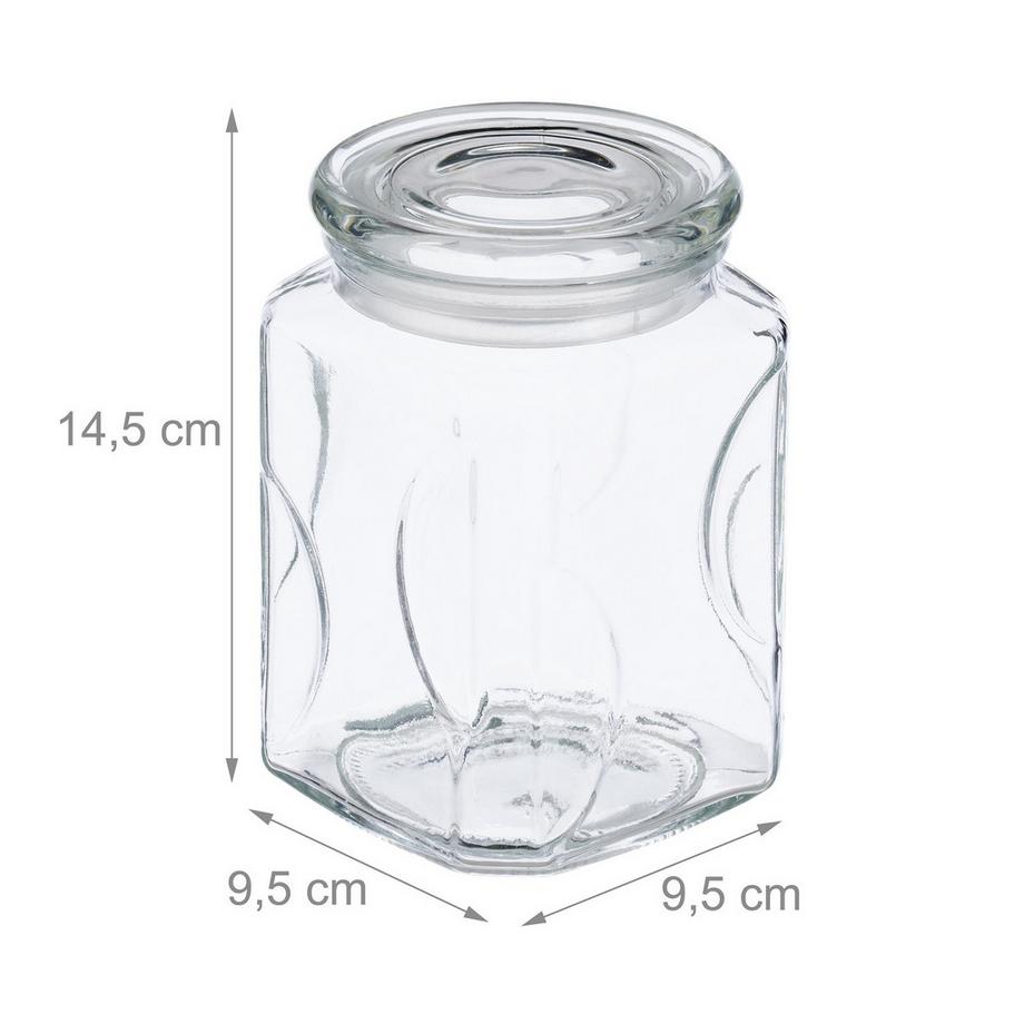 B2X lot de 6 bocaux de conservation avec couvercles 750 ml  