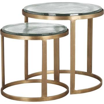 Tavolino Zayla in ottone (set di 2)