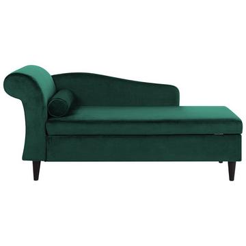 Chaise longue côté gauche en Velours Glamour LUIRO
