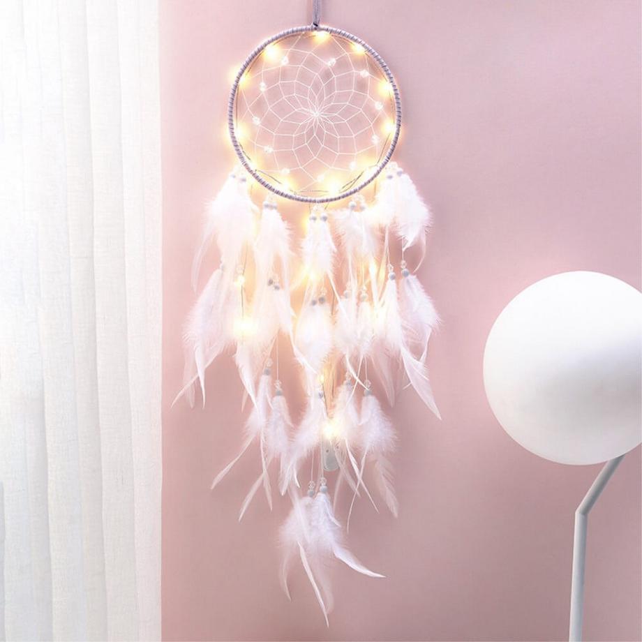 Cover-Discount  Traumfänger Dream Catcher mit LED Weiss 