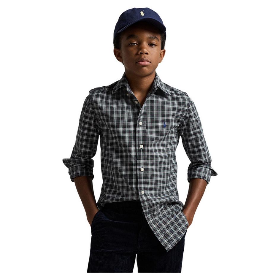 Ralph Lauren  Camicia Button Down A Quadri Manica Lunga 