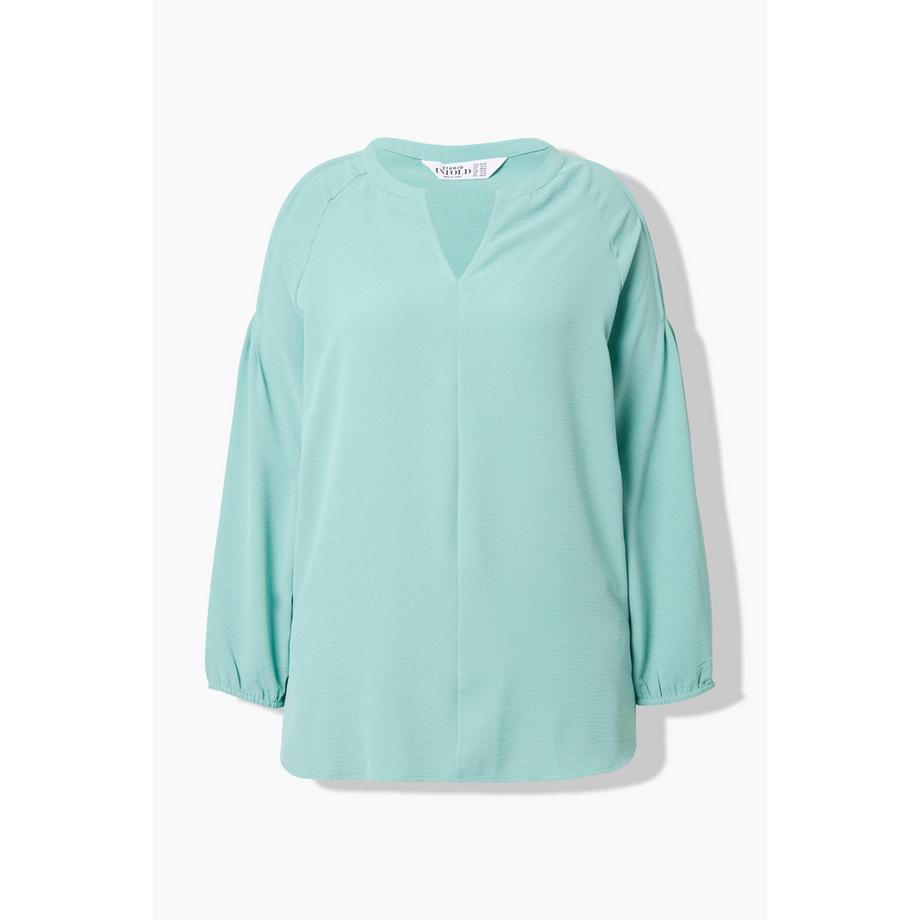 Studio Untold Tunique Crêpe Coupe Évasée Manches 3/4 Bouffantes  