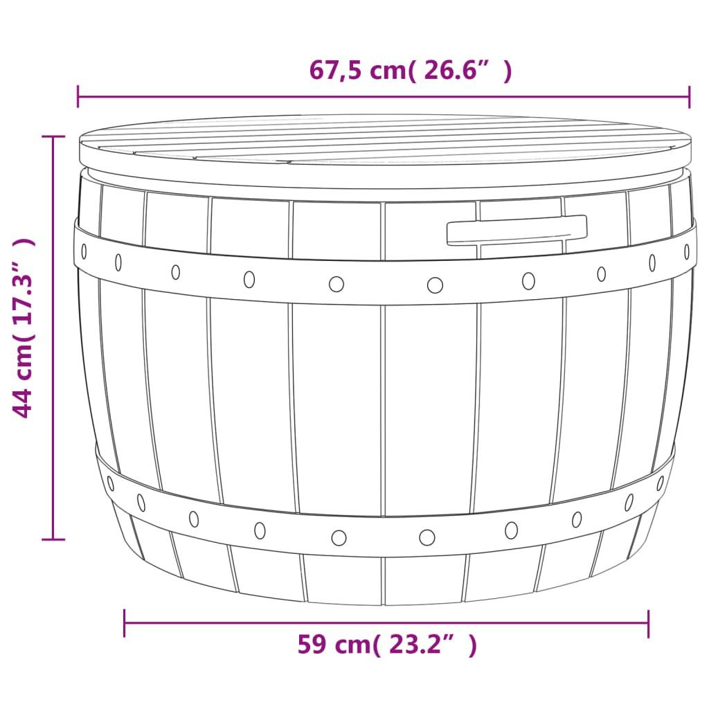 VidaXL contenitore da giardino Polipropilene  