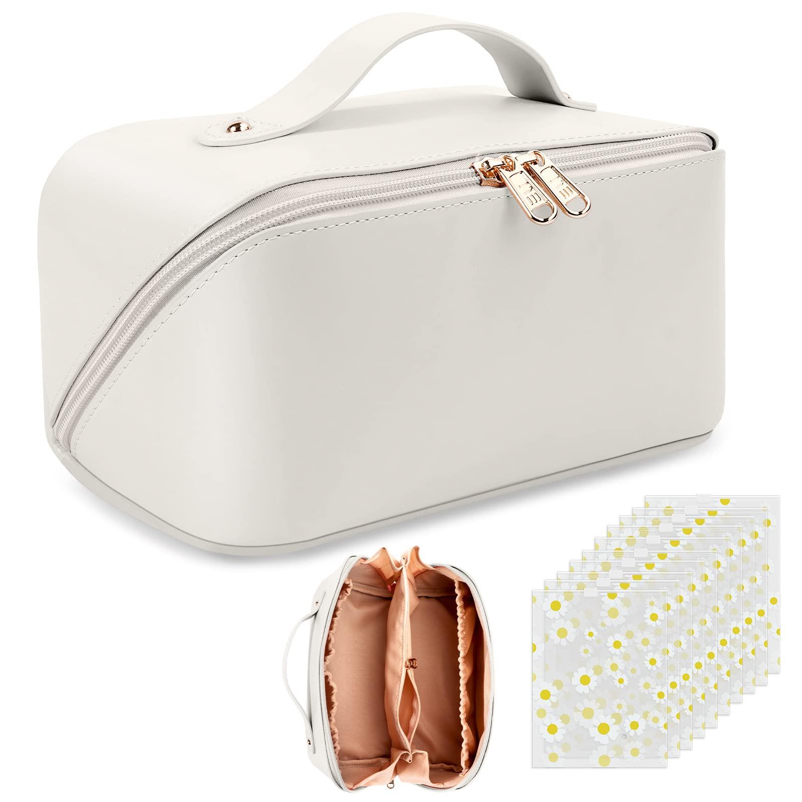 Image of Kosmetiktasche Reisetasche Kulturtasche : Pu Leder Make Up Unisex Offwhite ONE SIZE