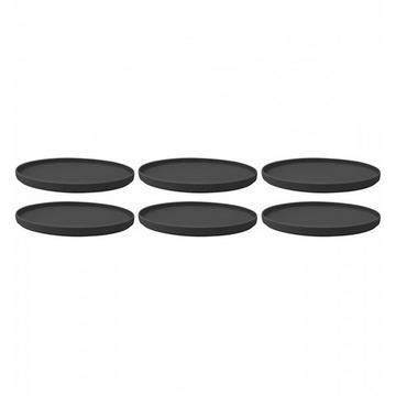 Speiseteller Iconic 6 Stück, Schwarz (6x, 24cm)