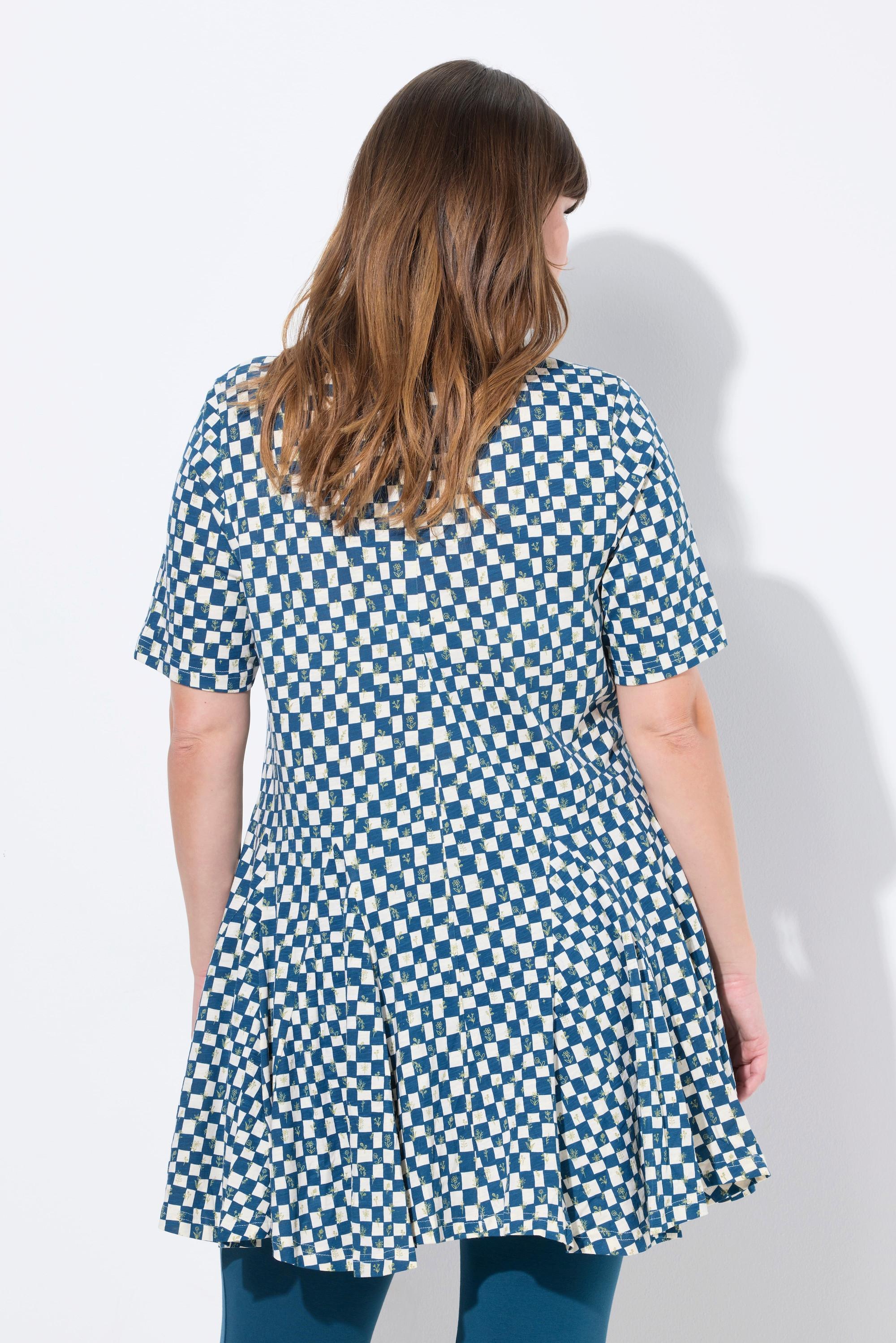 Ulla Popken T-Shirt Scollo Tunica Manica Corta Svasata  