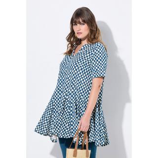 Ulla Popken T-Shirt Scollo Tunica Manica Corta Svasata  