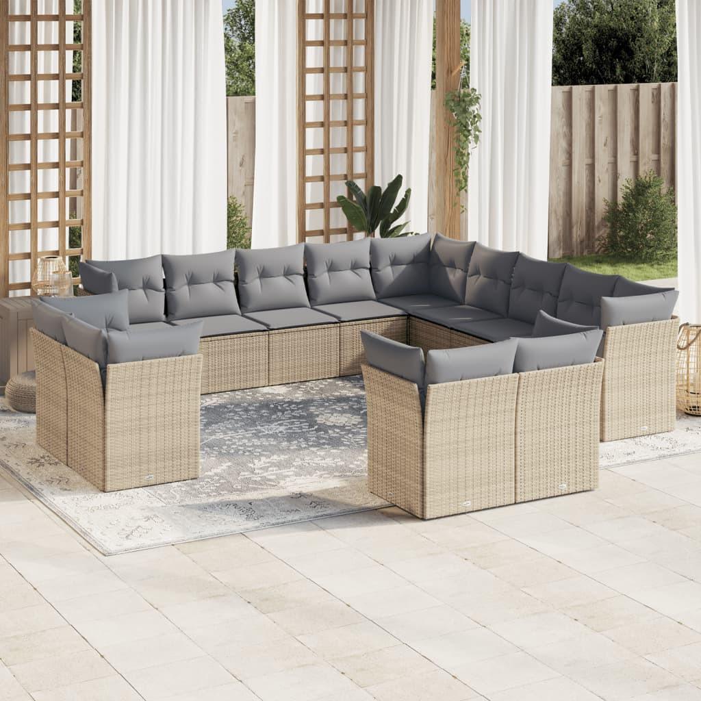 VidaXL set divano da giardino Polirattan  