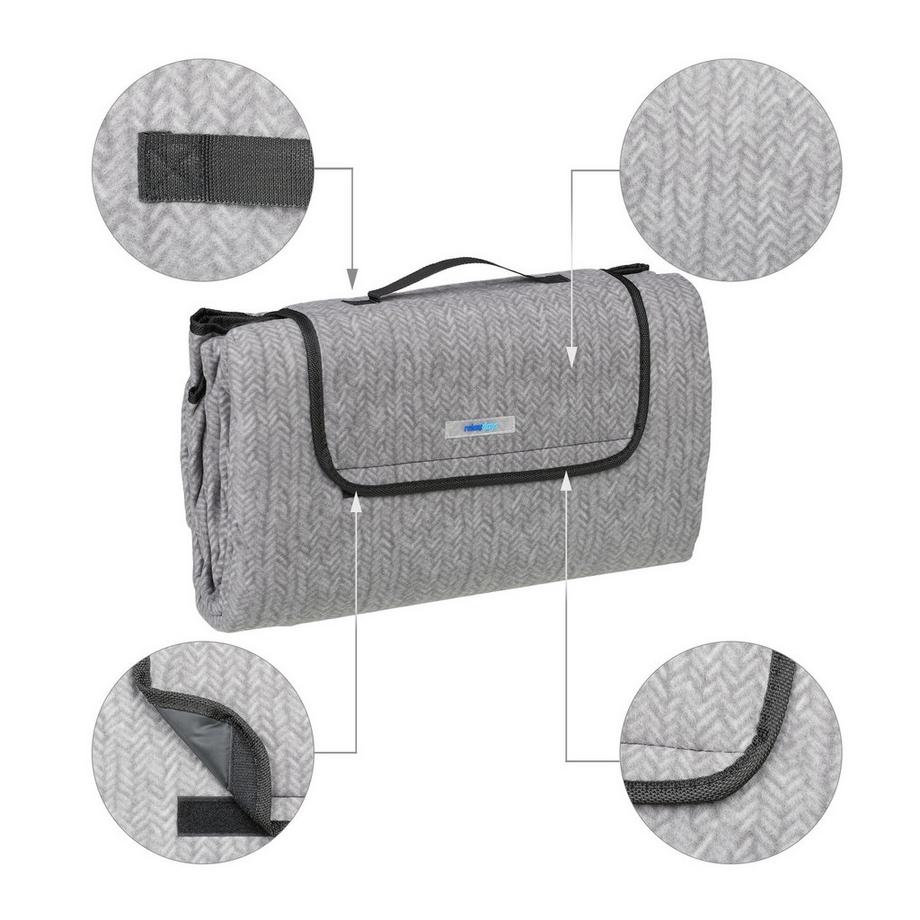 B2X Coperta da picnic 200 x 200 cm a spina di pesce  