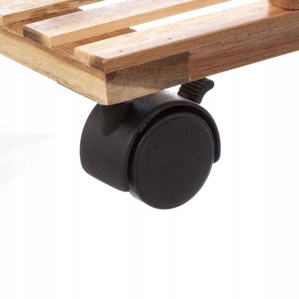 Northio Chariot avec Boîtes de Rangement - Bois / Noir  