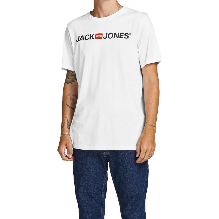 JACK & JONES  Maglietta Uomini Confezione da 6 Vestibilità confortevole-JJECORP LOGO TEE CREW NECK 6PK 