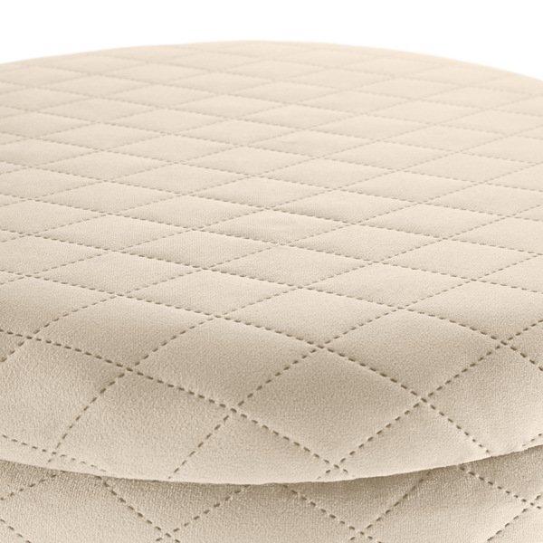 Tectake Pouf coffre de rangement aspect velours COCO matelassé  