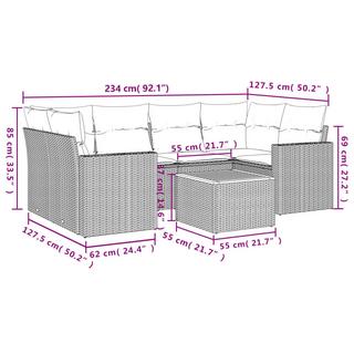 VidaXL Garten sofagarnitur poly-rattan  