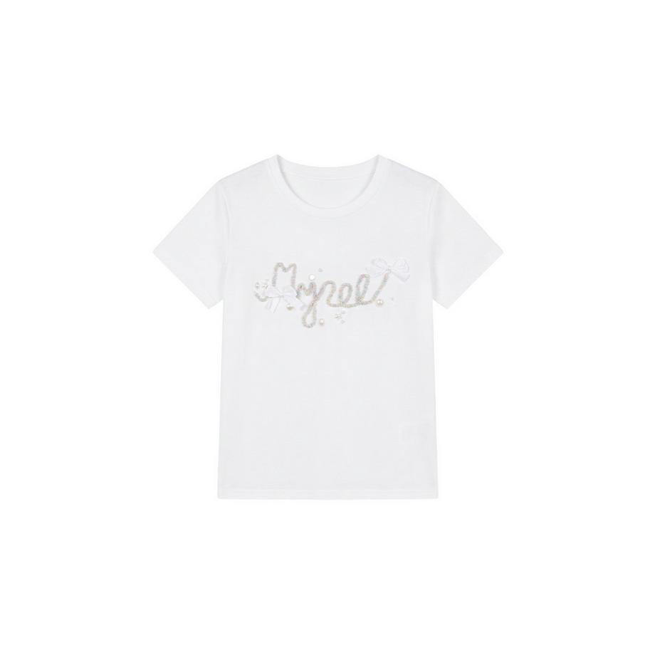 Chiara Ferretti T-Shirt mit verziertem Schriftprint  