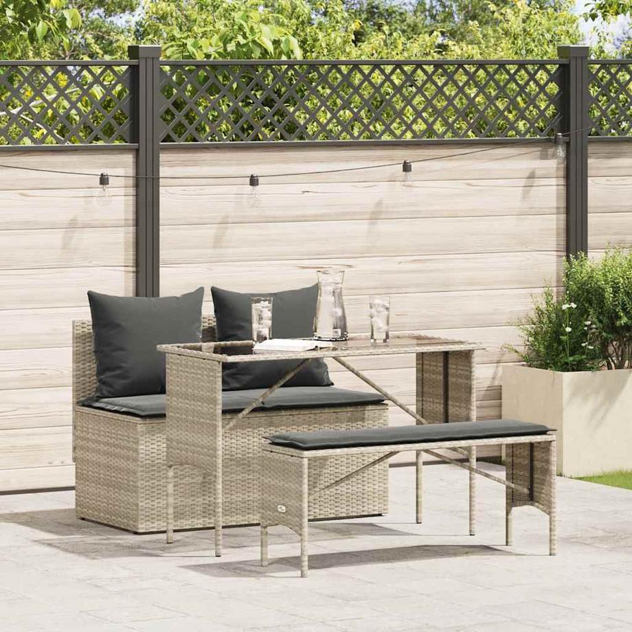 VidaXL set da pranzo da giardino Polirattan  