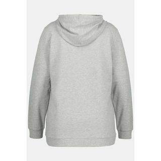 Ulla Popken  Hoodie, capuche, cordon, effet de superposition, manches longues, passe-pouces intégré 