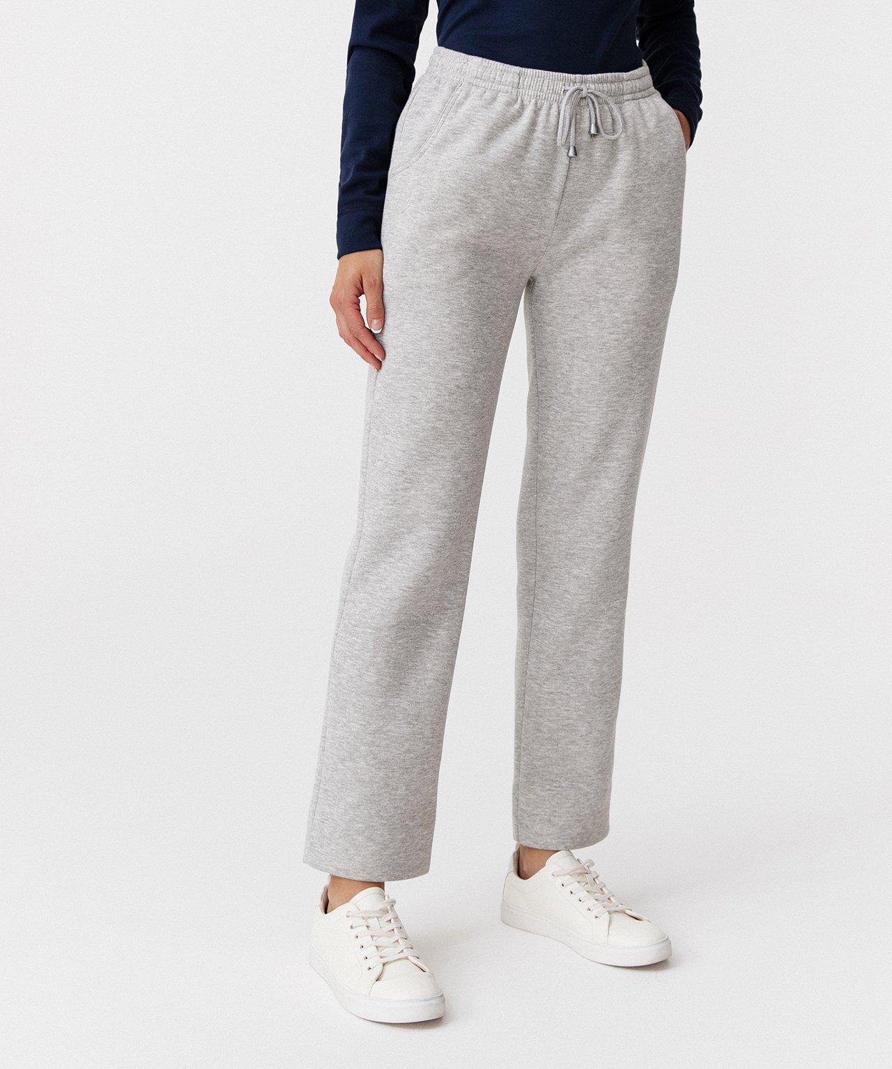 Image of Hose Aus Schmiegsamem, Kuscheligem Molton. Damen Grau 54/56