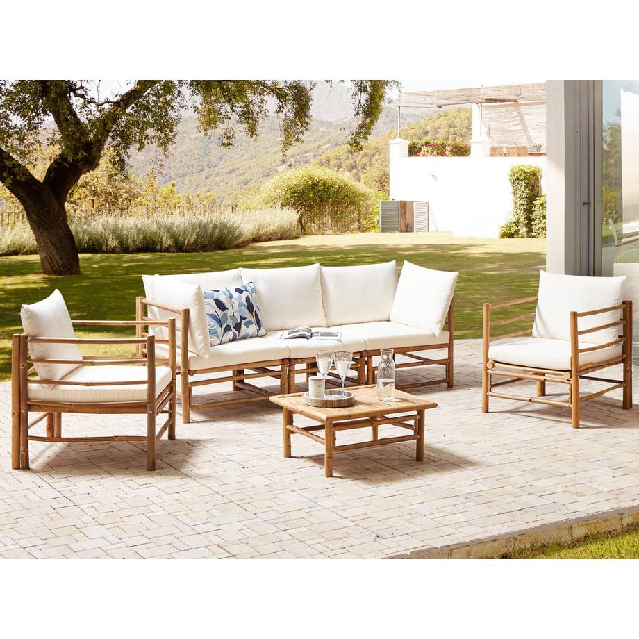 Beliani Lounge Set mit Tisch aus Bambus  CERRETO  