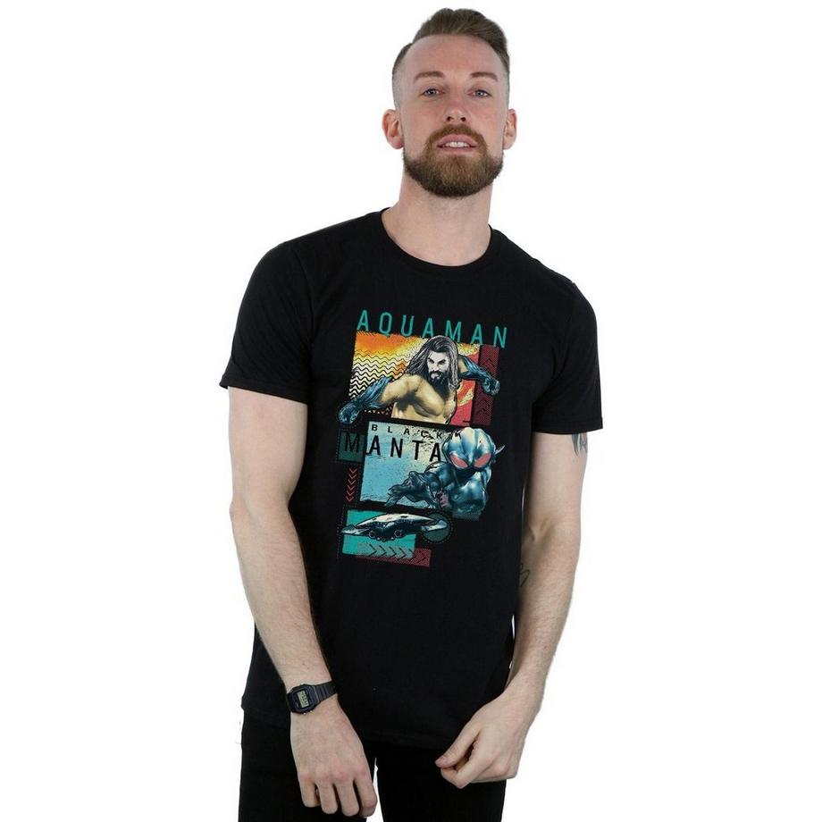 DC COMICS Aquaman Black Manta Grafikdruck T-Shirt  