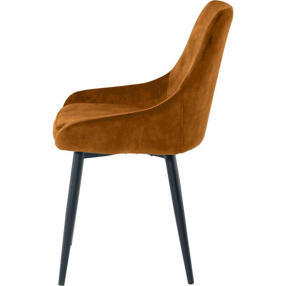 mutoni Chaise de salle à manger Jokra jaune (lot de 2)  