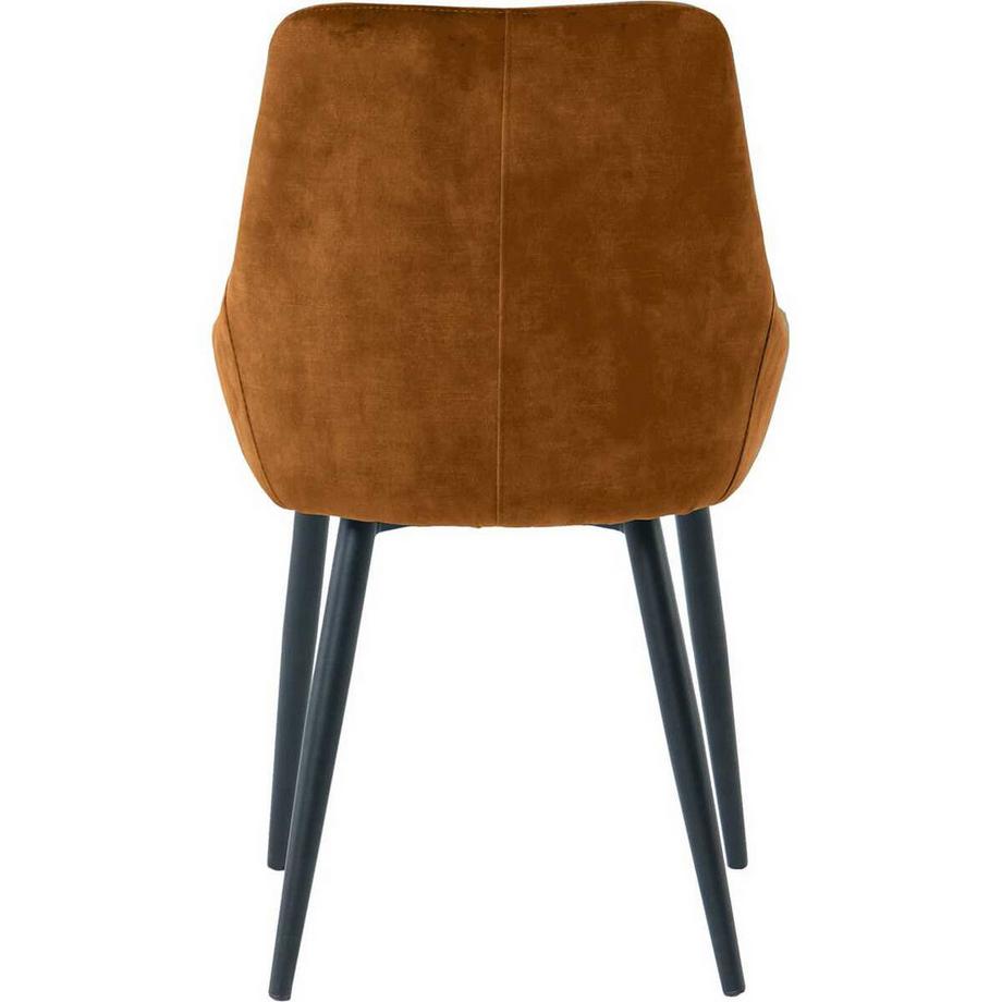 mutoni Chaise de salle à manger Jokra jaune (lot de 2)  