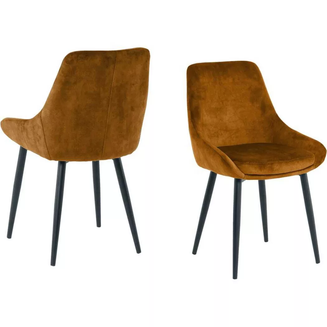 mutoni - Esszimmerstuhl Jokra gelb (2er-Set), One Size, Gelb Bunt