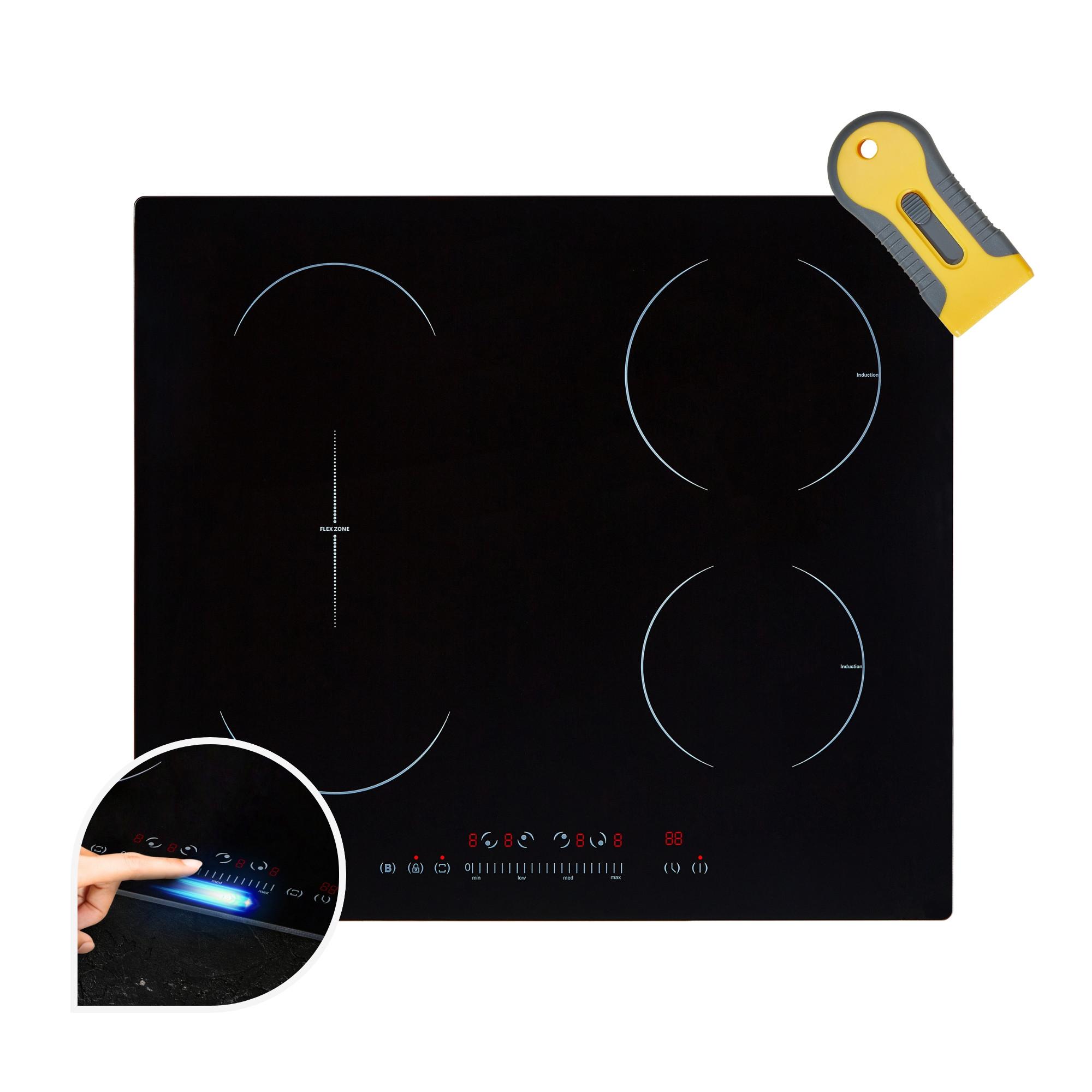 Arebos Table de cuisson à induction Vitrocéramique Plaques de cuisson Autonome 7200 W 4  