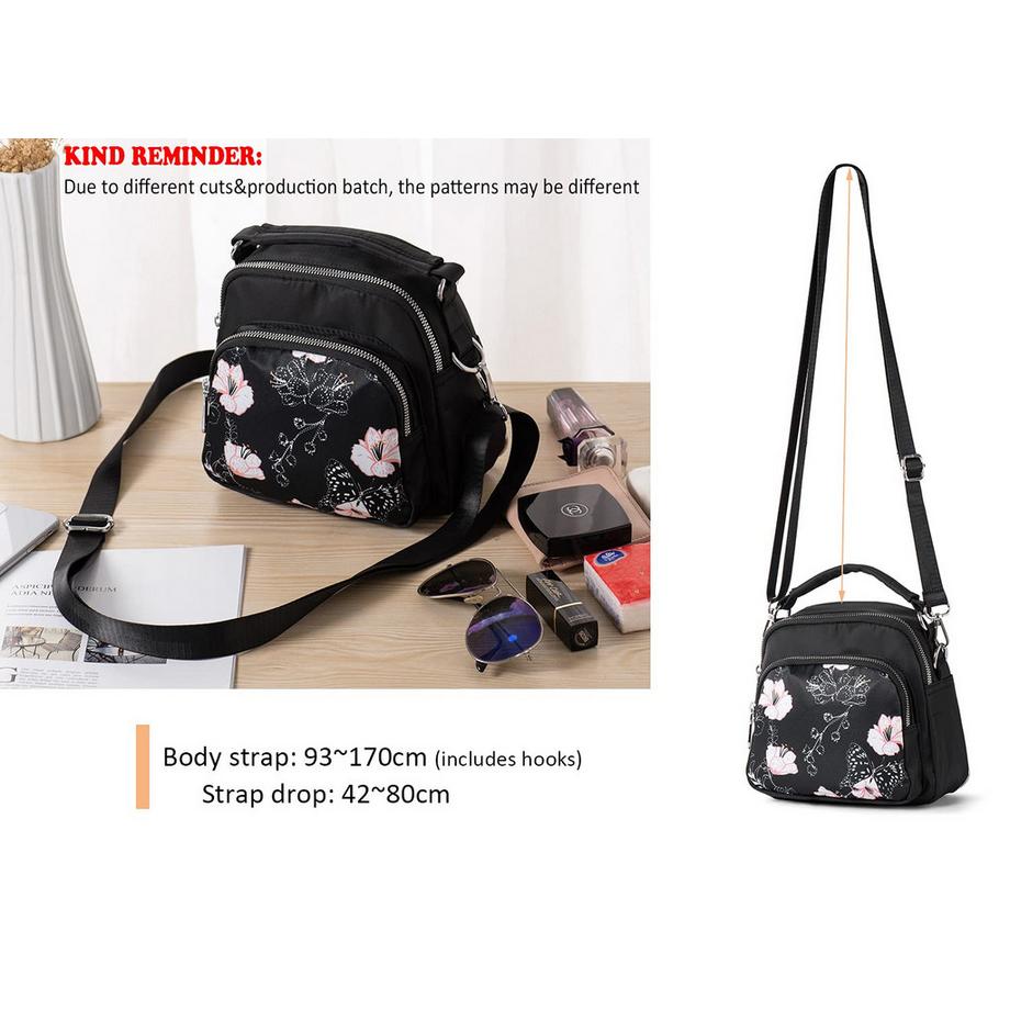 Only-bags.store Borsa a Tracolla Convertibile Piccola in Nylon  