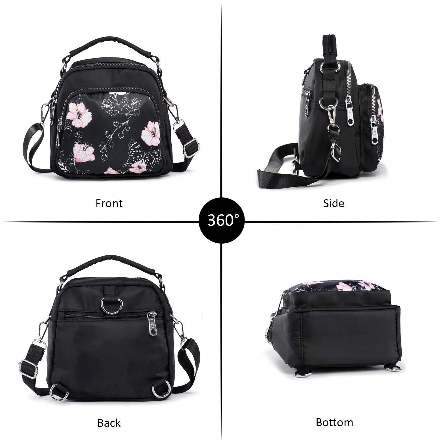 Only-bags.store Petit Sac Bandoulière Convertible en Nylon  