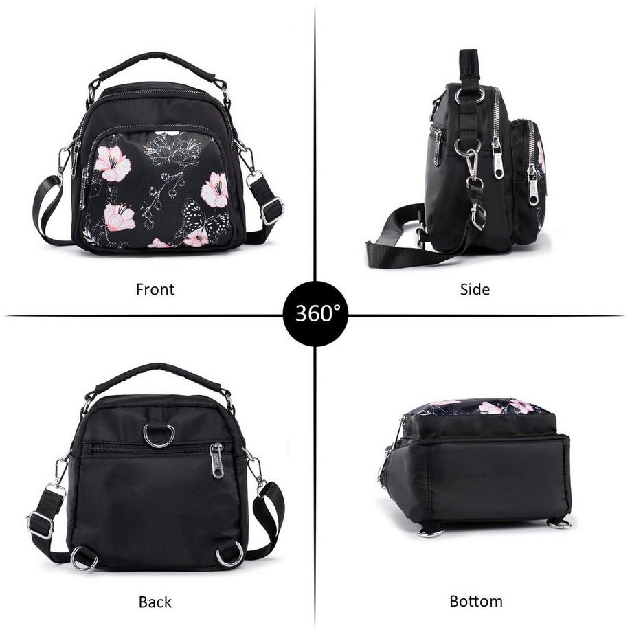 Only-bags.store Borsa a Tracolla Convertibile Piccola in Nylon  