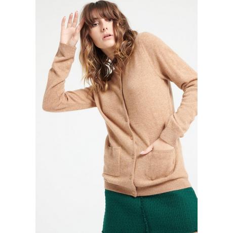 Studio Cashmere8 LILLY 4 Taillierte Strickjacke mit Rundhalsausschnitt  