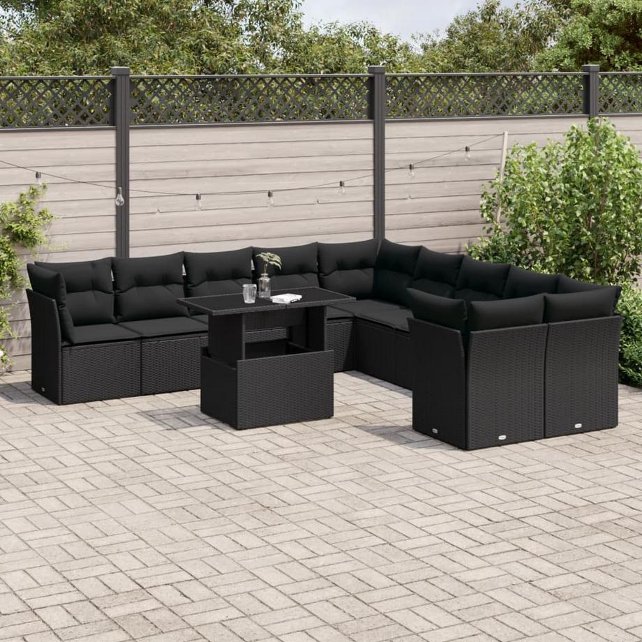 VidaXL set divano da giardino Polirattan  