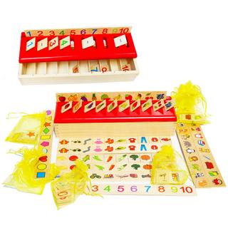 Activity-board  Sortieren, vergleichen und lernen - 8 Objektkategorien - Sortierbox für Kinder 