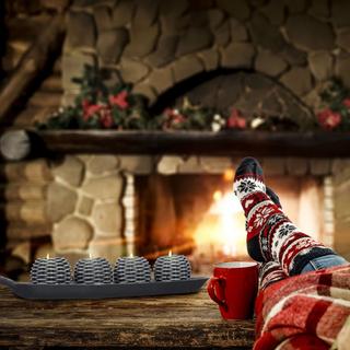 Northix Decorazione luminosa con 4 portacandele  