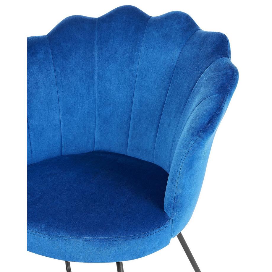 Beliani Fauteuil en Velours Rétro LOVELOCK  