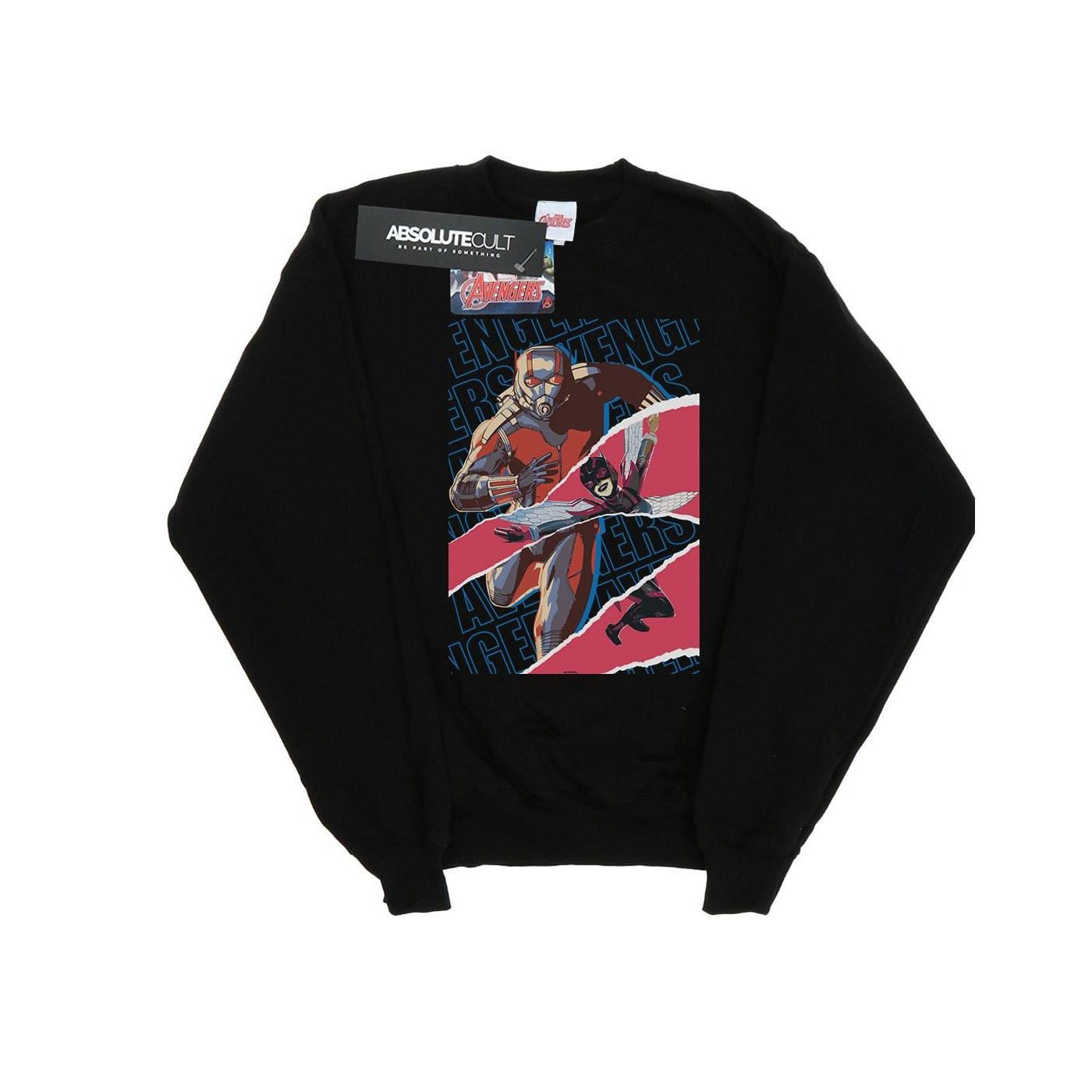 Image of Avengers Antman And The Wasp Collage Sweatshirt Herren Schwarz M