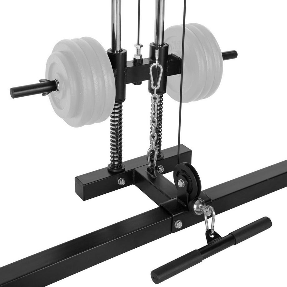 Tectake  Power Rack  mit Latzug Klimmzug-Doppelstange und Dip Station 