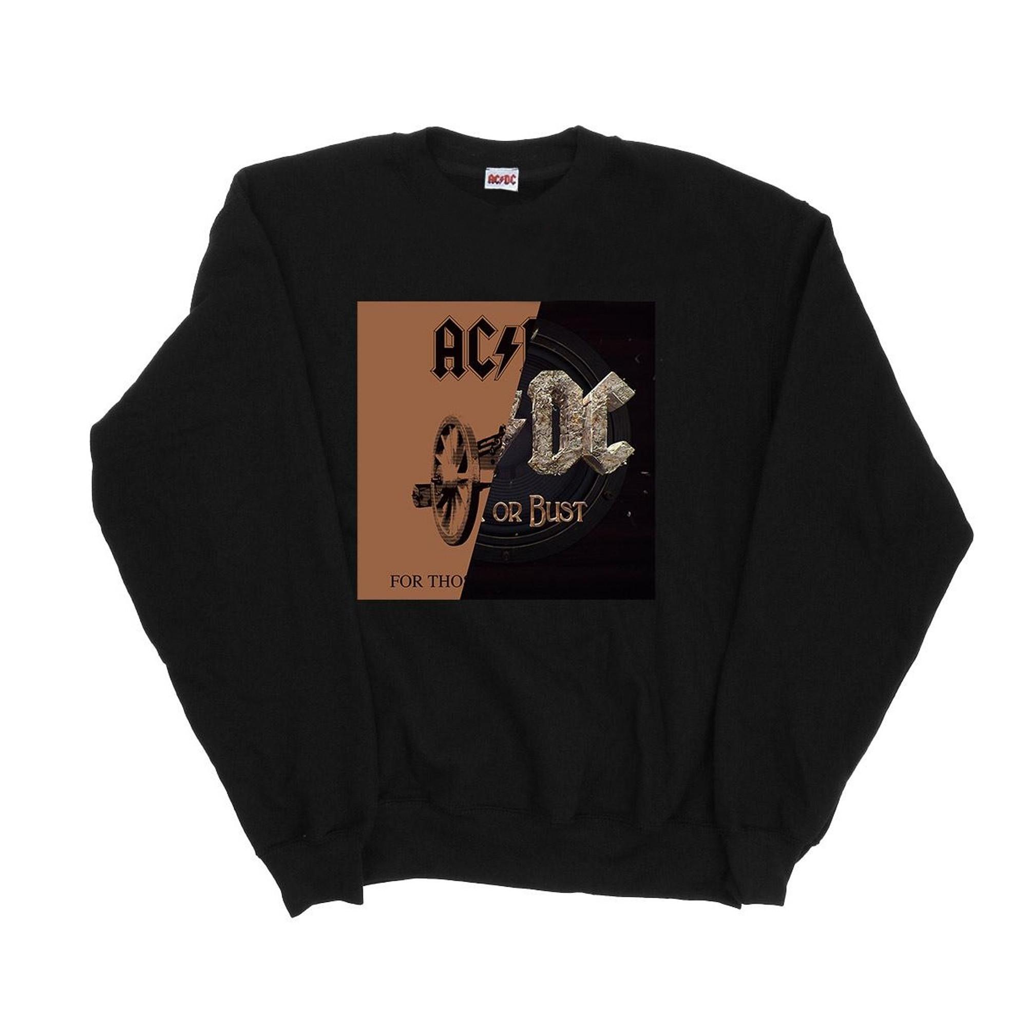 Image of Acdc Rock Or Bust For Those About Splice Sweatshirt Damen Schwarz M