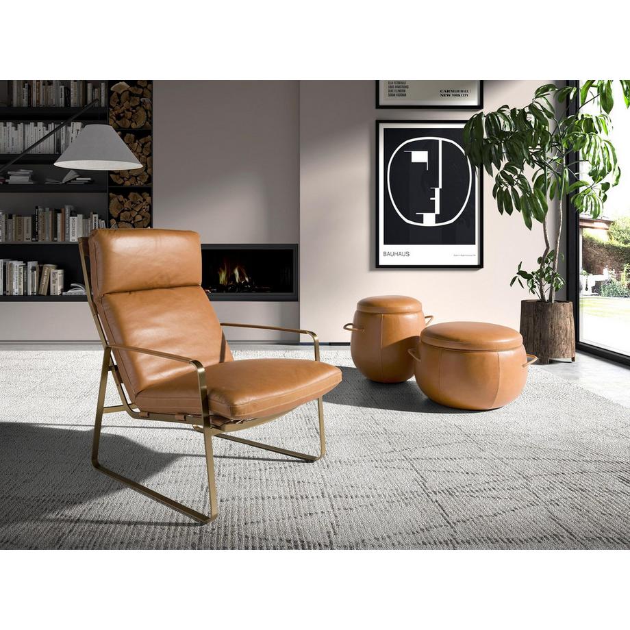 ANGEL CERDA Poltrona in pelle di cammello  