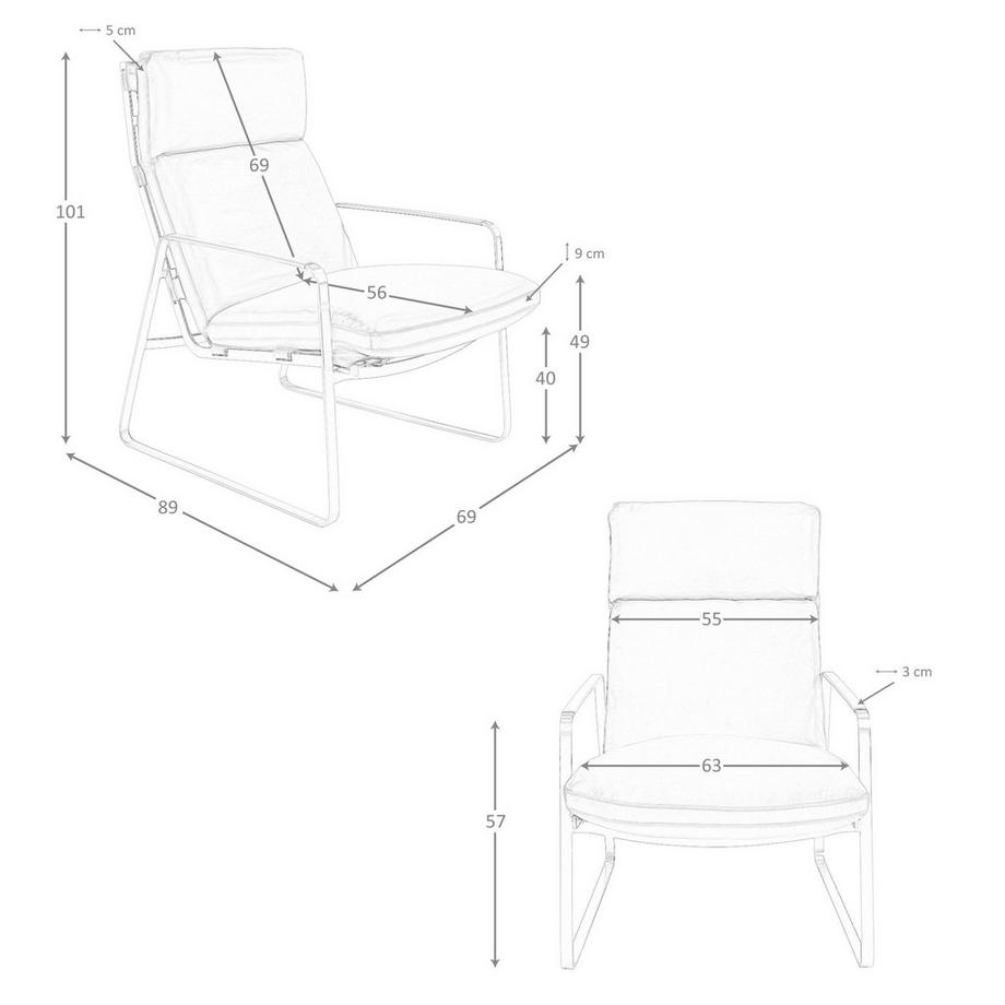 ANGEL CERDA Poltrona in pelle di cammello  