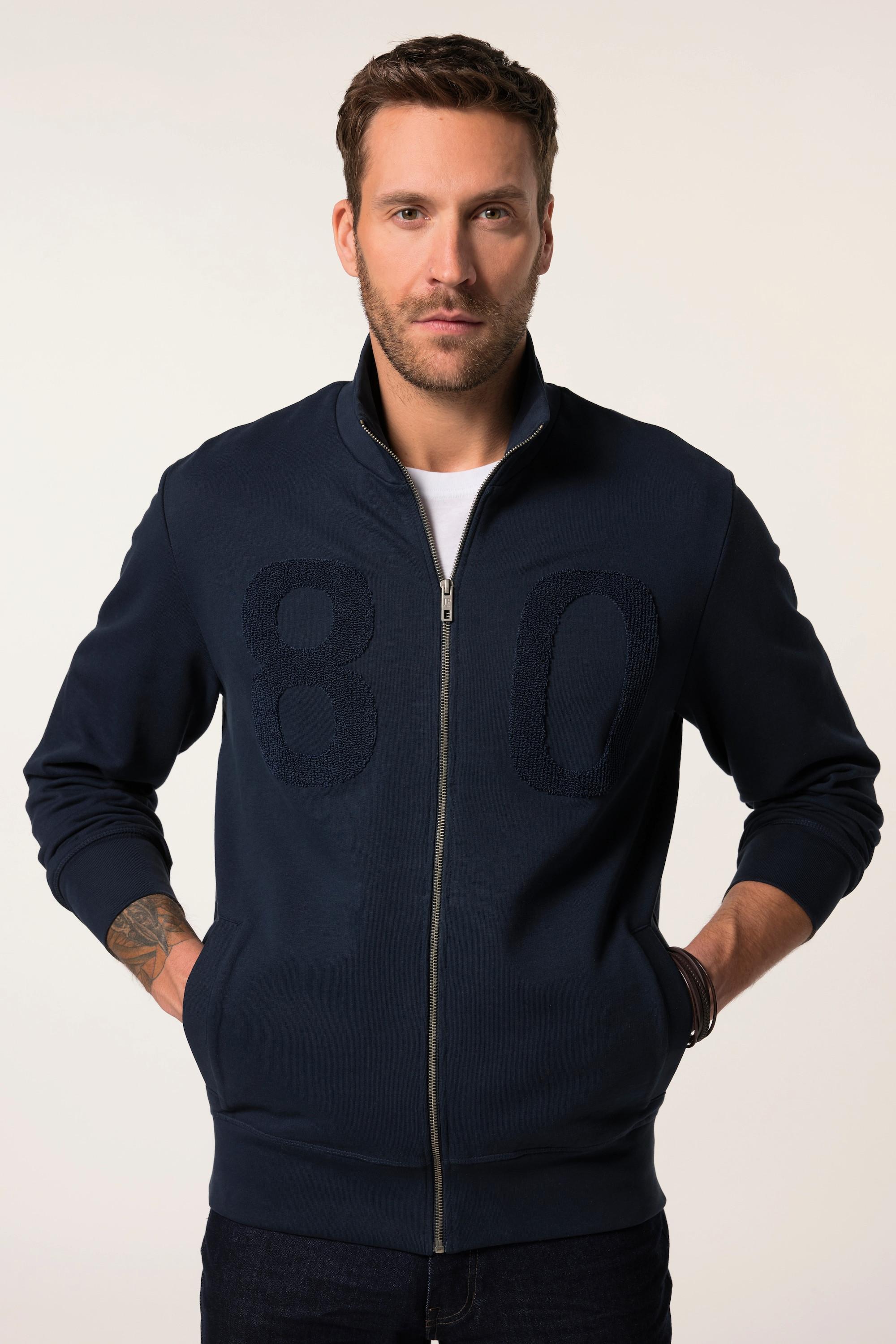 JP1880 Sweatjacke Stehkragen Badges  