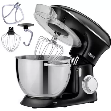 Küchenmaschine 1500W XXL 8L Edelstahl-Rührschüssel Geräuscharm 6 Stufen