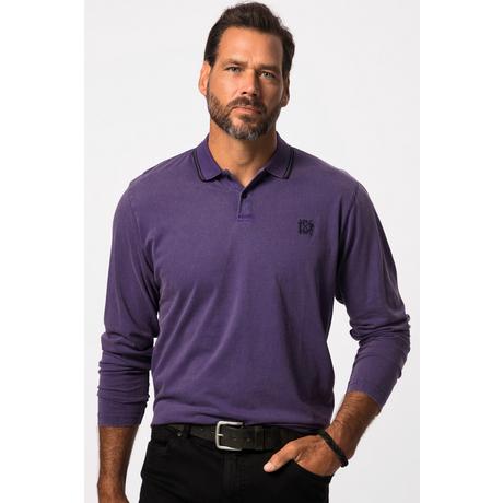 JP1880  Maglia polo dal look vintage con maniche lunghe e colletto polo, fino alla tg. 8XL 