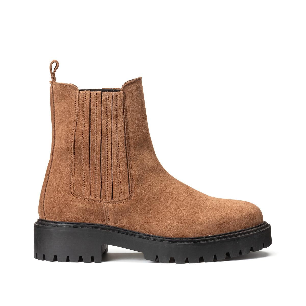 La Redoute Collections  Boots en cuir suédé 